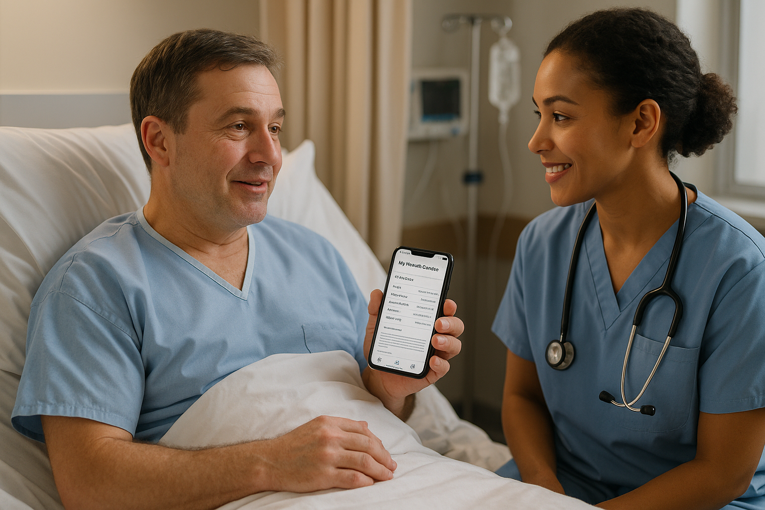 Patient and doctor using MyHealthCanvas forms for better healthcare communication